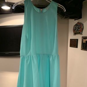 Blue Fit & Flare Dress